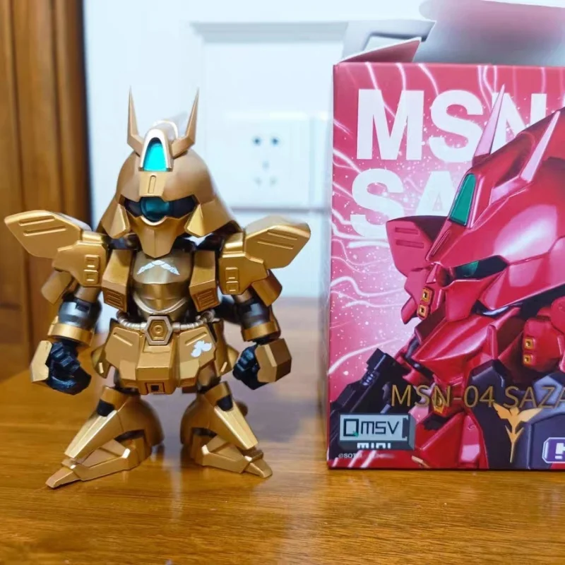 In Voorraad Bandai Qmsvmini Sazabi Gundam Blind Box Handheld Mobiele Krijger Gundam Reverse Aanval Xiaya Model Gift