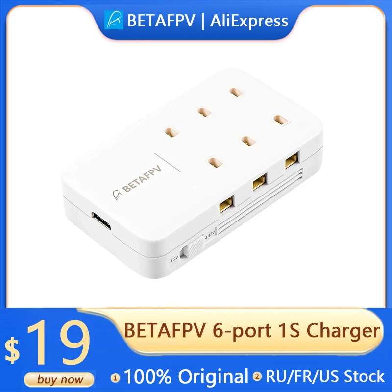 BETAFPV 6-port 1S Charger for FPV Drones Quadcopter Battery charging with Adapter Drone Accessories