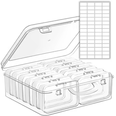 New Large 12 Slots Diamond Painting Storage Box Nail Art Jewelry Mosaic Storage Container, Multifunctional Storage Case