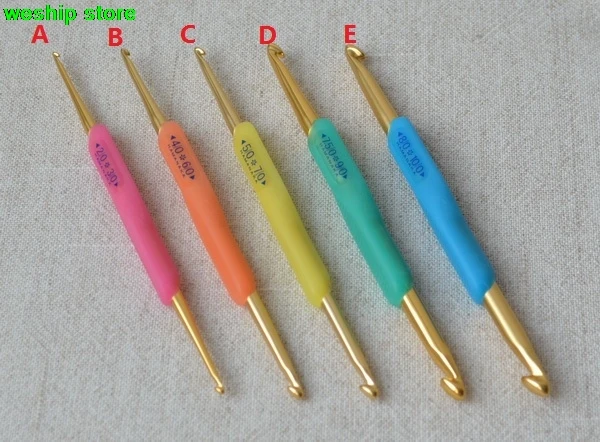 Japan  HAMANAKA Japan HAMANAKA  gold double-head pen-like Crochet hook /Crochet lace 1 order=1 pc