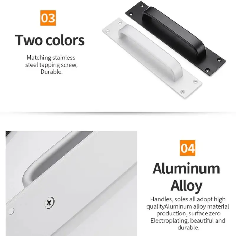 Modern Style Door Handle Sliding Door Pull Push Handles Aluminium Alloy Furniture Pulls Kitchen Cabinet Handle Door Hardware