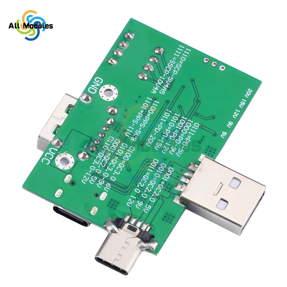 PD/QC3.0 2.0/PPS Deception Fast Charge Trigger Module Aging Board Test Board Adjustable Dial Code USB Type-C 5V9V12V15V20V