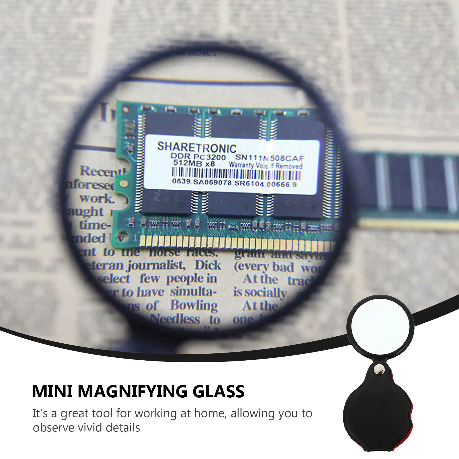 Mini lupa profissional de 4 unidades com capa protetora Design leve e ecológico para uso prolongado