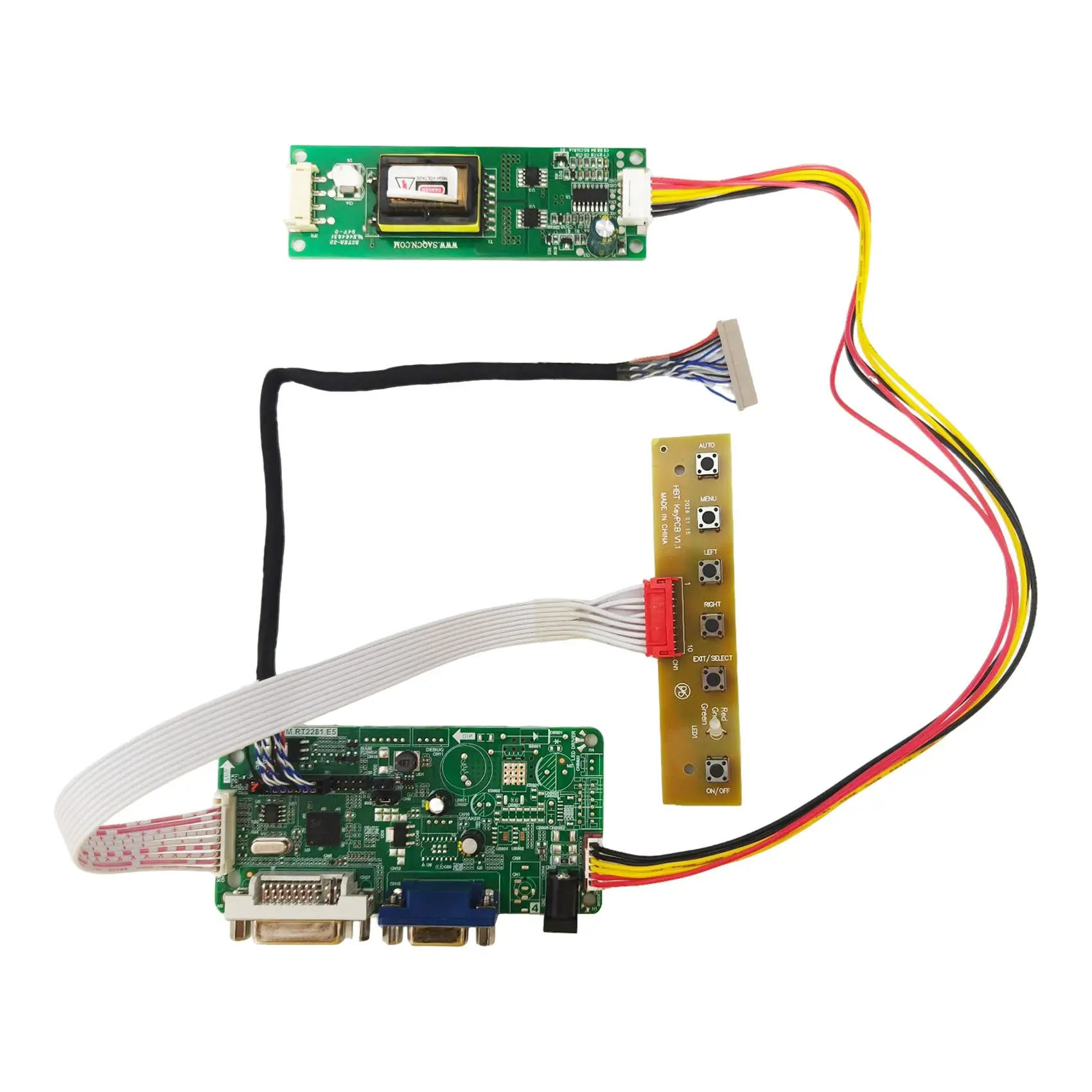 

Плата контроллера DVI VGA LCD для 12,1-дюймового экрана 1024x768 NL10276BC24-13 LVDS