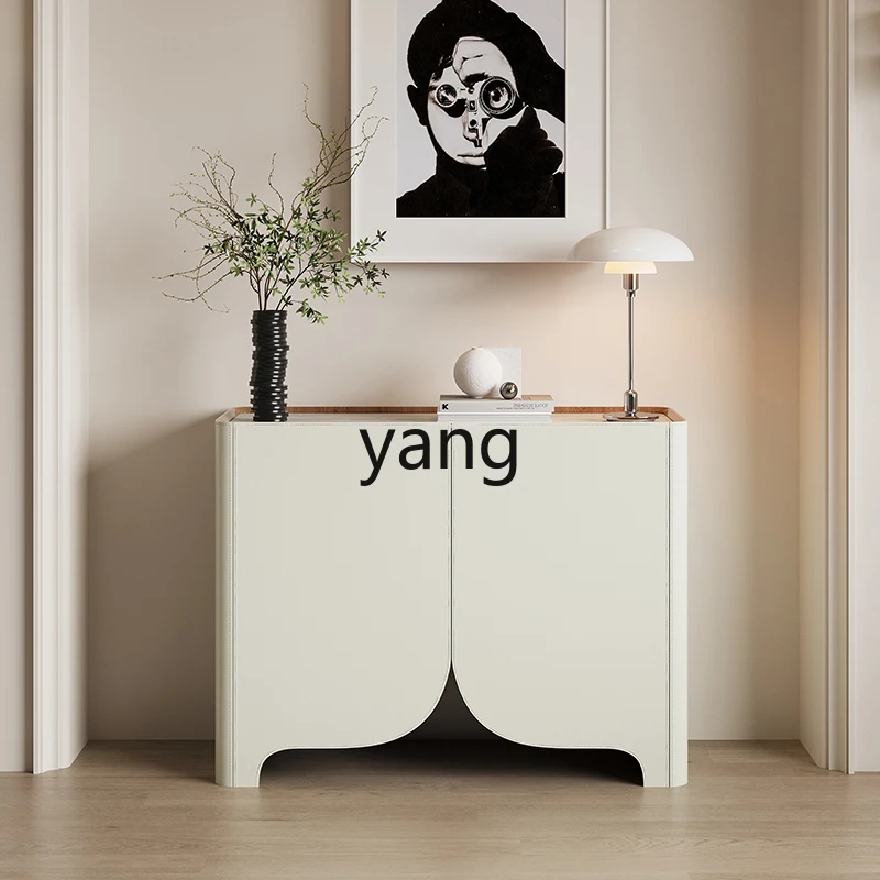 

LHH porch cabinet light luxury modern rock slab dining side living room decorative shoe cabinet integrated