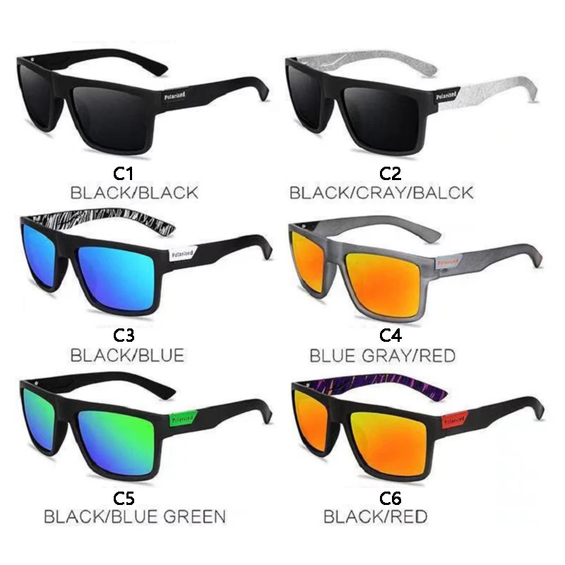 Modische Vintage Quadratische Polarisierte Sonnenbrille für Männer und Frauen, Luxus-Markendesigner Fahrer- und Anglerbrille, UV400-Schutz – Detail 8
