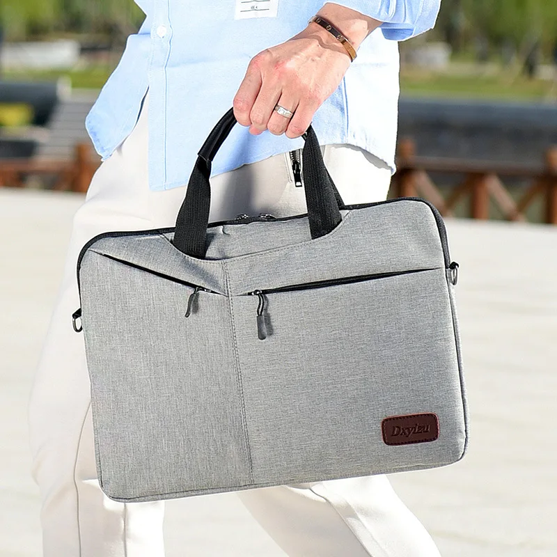 New Fashion Men's Portable Simplicity Business Ultra-Thin Computer Document Hand Carrying File Shoulder Messenger Bag