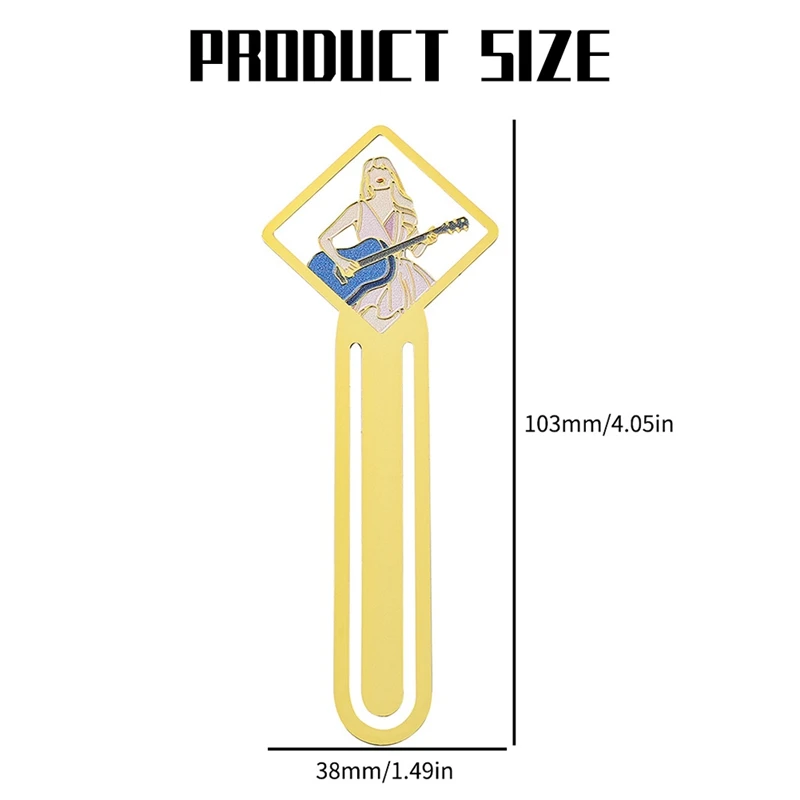 علامة مرجعية معدنية للنساء والفتيات ، إكسسوارات كتب ، زخارف ، ميرش لمحبي الموسيقى ، 4 من ضمن