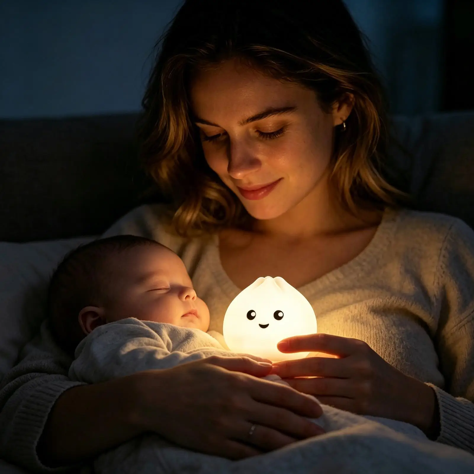 

Kids Night Light Soft Squeeze Dumpling Toy Tap Control Night Lamp For Kids Boys Girls Teens Adults Home Bedroom Bedside Table
