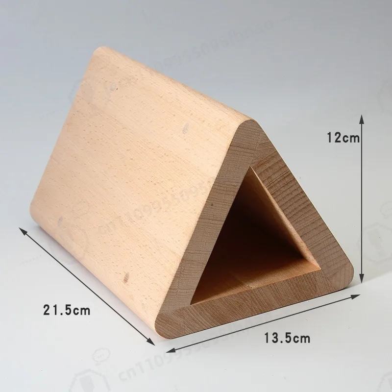 Three Angle Triangle Curved Patch Mold Beech Wood Leather Working Bending Tool Wax Coated For DIY Handmade Leather Craft Making