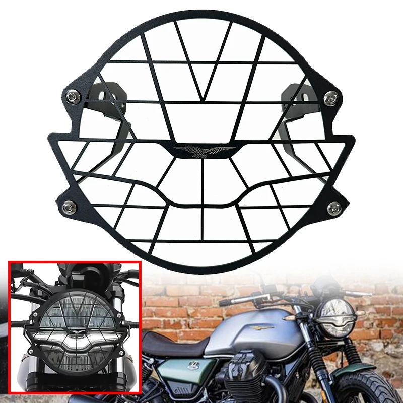 

Fit For Moto Guzzi V7 850 Stone V7 850 Special V9 Bobber 2021-2024 Motorcycle Headlight Guard Protector Cover Protection Grill