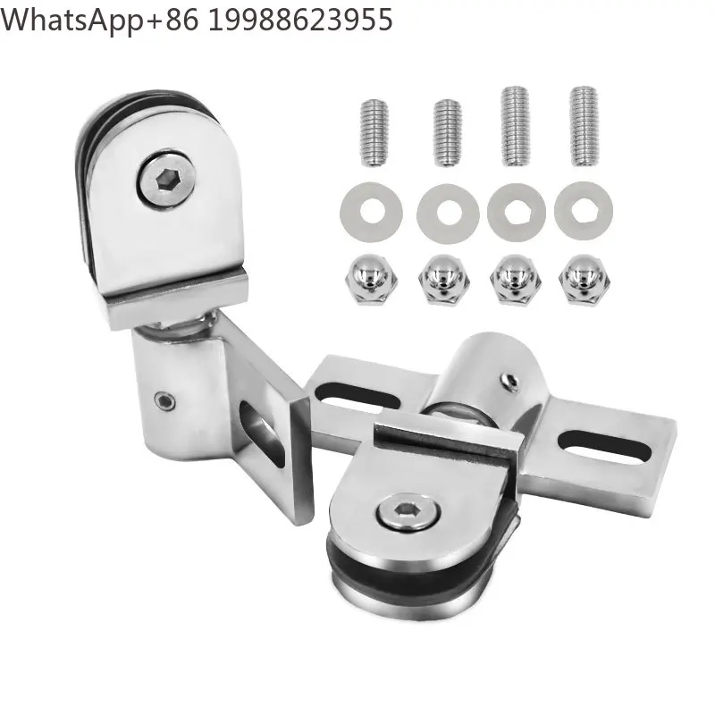 Bathroom glass door clip/clamp/hinge,Rotating door shaft,Zinc alloy and stainless steel,no rust , shower accessories