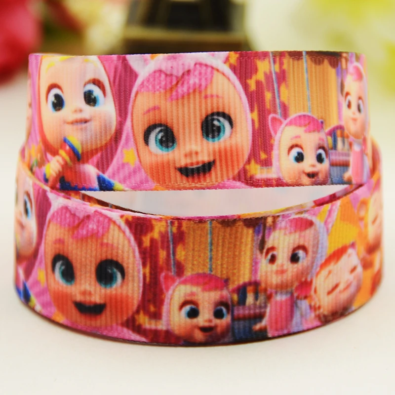 22mm 25mm 38mm 75mm Bebés Llorones Cartoon printed Grosgrain Ribbon party decoration 10 Yards X-03541