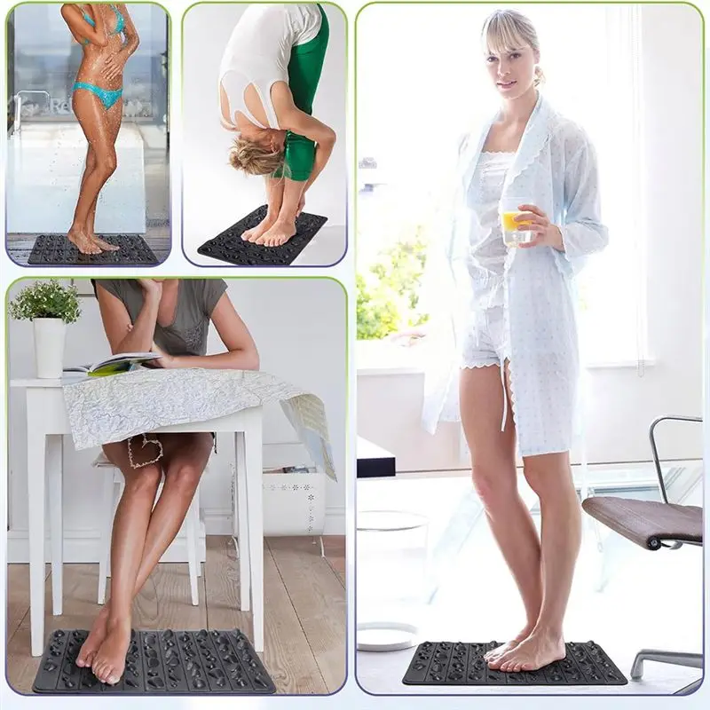 A56P-Foldable Foot Massager Mat Feet Pressure Point Pad For Relieve Leg Fatigue In Offices