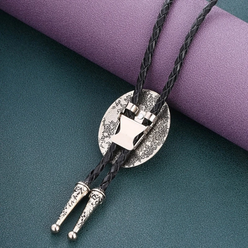 Collana Bolo Tie con cravatta da cowboy intrecciata fatta a mano DropShipping