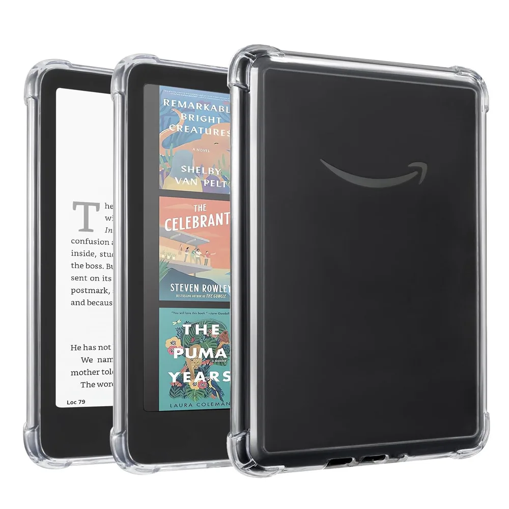 

Case for 2024 7-inch Kindle Paperwhite 12th e-book protective case, transparent soft shell, four corner airbag anti drop.