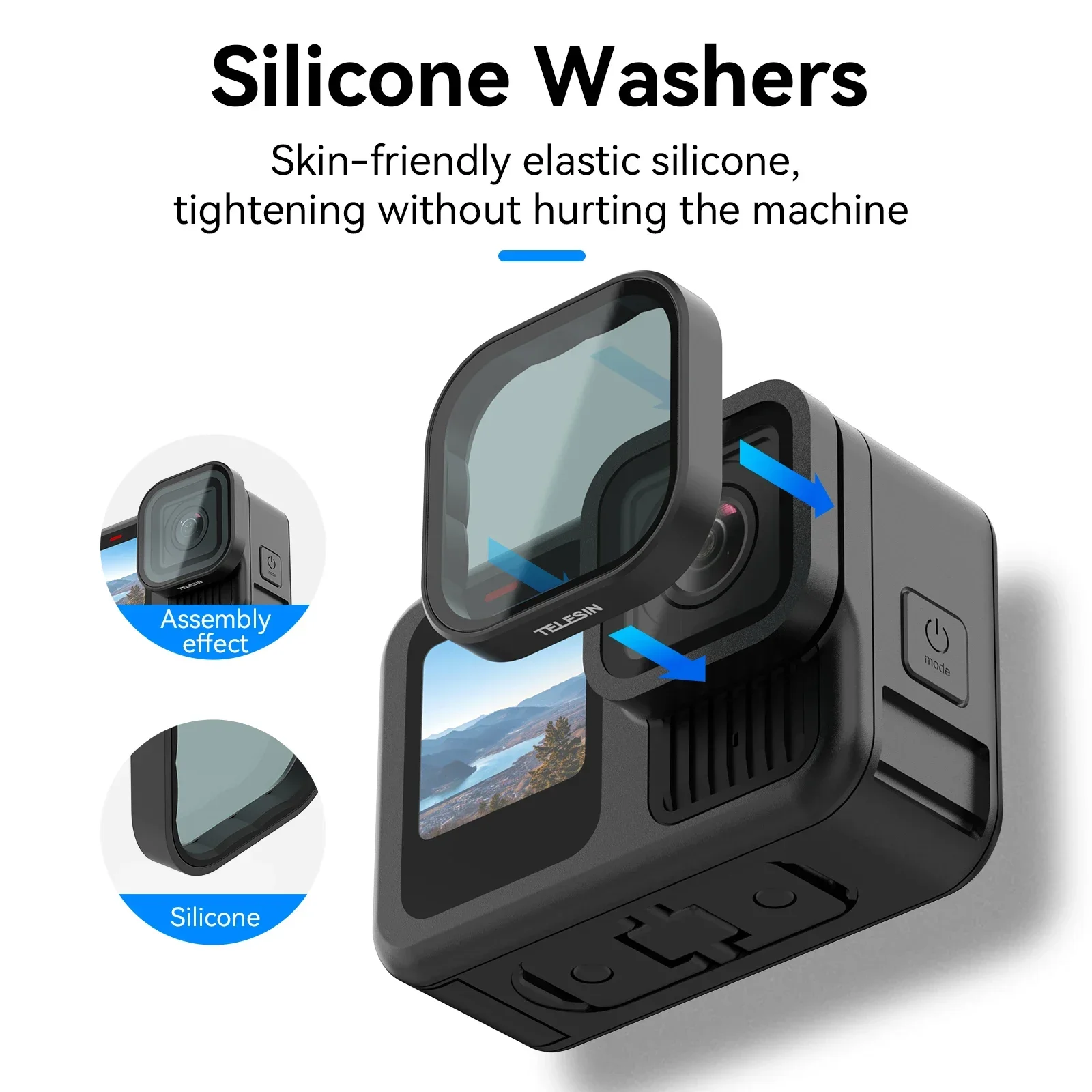 TELESIN CPL ND8 ND16 ND32 ND64 Filters Set for Gopro Hero 13 12 11 10 9 Accessories CPL ND Lens Filter Action Camera Accessories