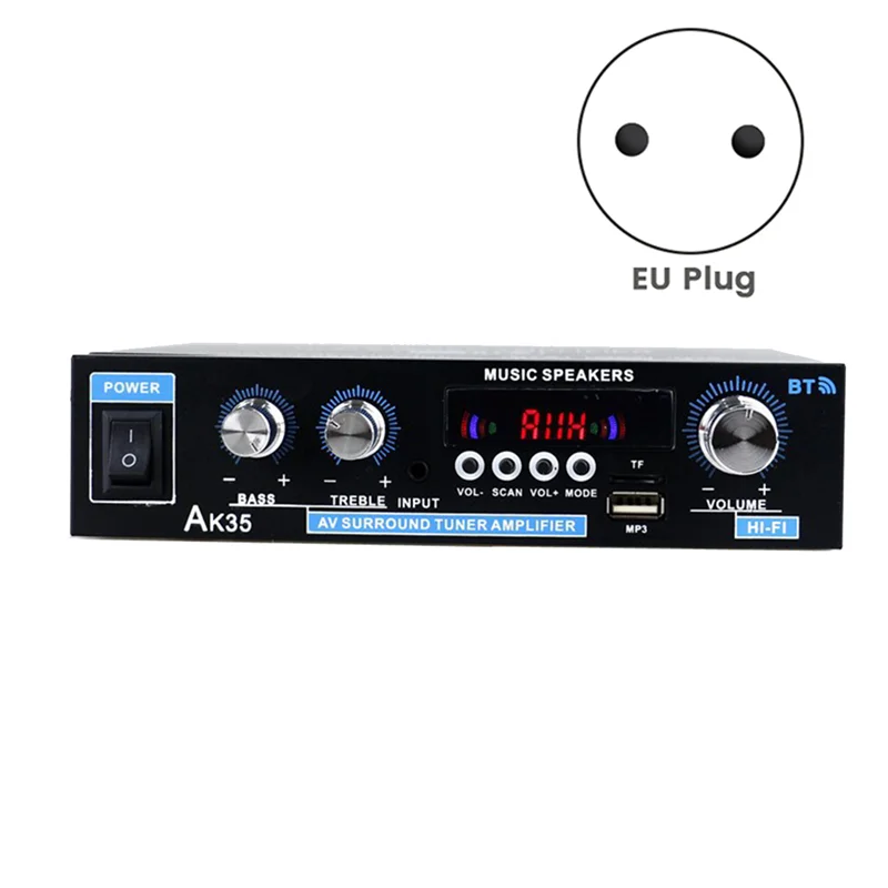 A11F-AK35 Digital Power Amplifier 2-Channel Power Amplifier Power Amplifier General Car Parts EU Plug
