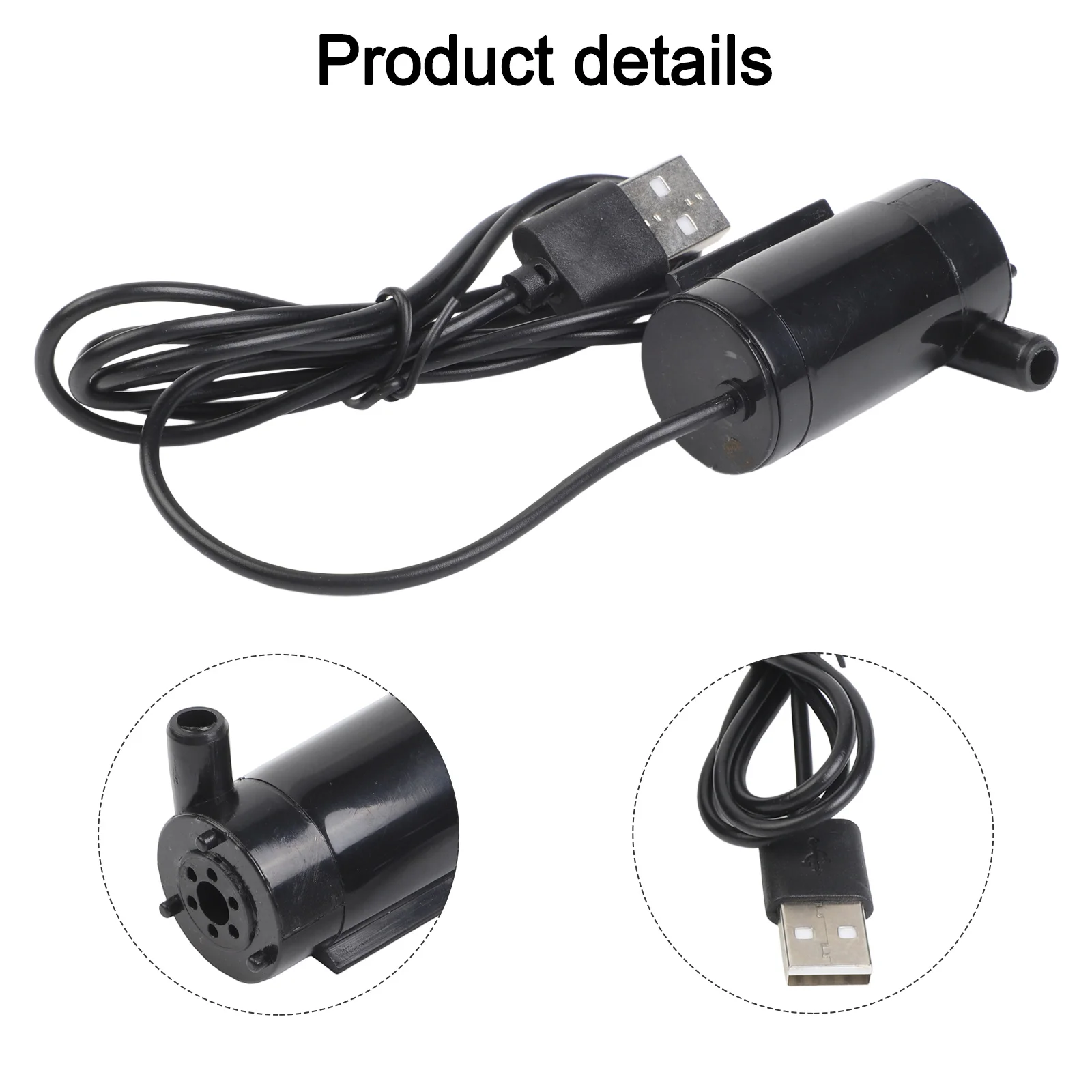 Plumbing Parts Water Pump 1.78*0.91inch 12V DC 1M Cable 2Pcs Brushless Motor Pvc Submersible Water Pump Brand New