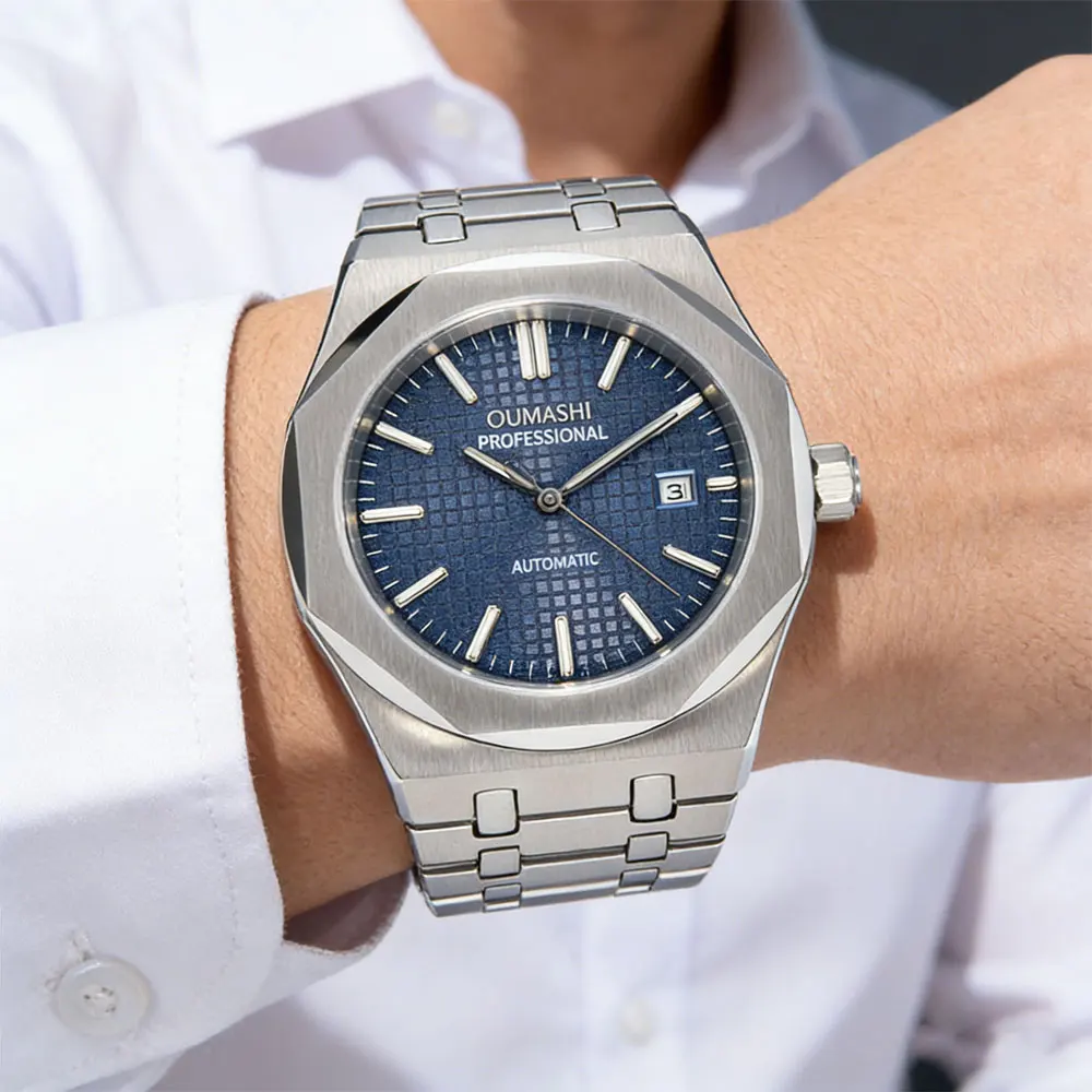 

42mm men's watch Miyota 8215 movement automatic mechanical watch sapphire glass stainless steel strap men's custom watch