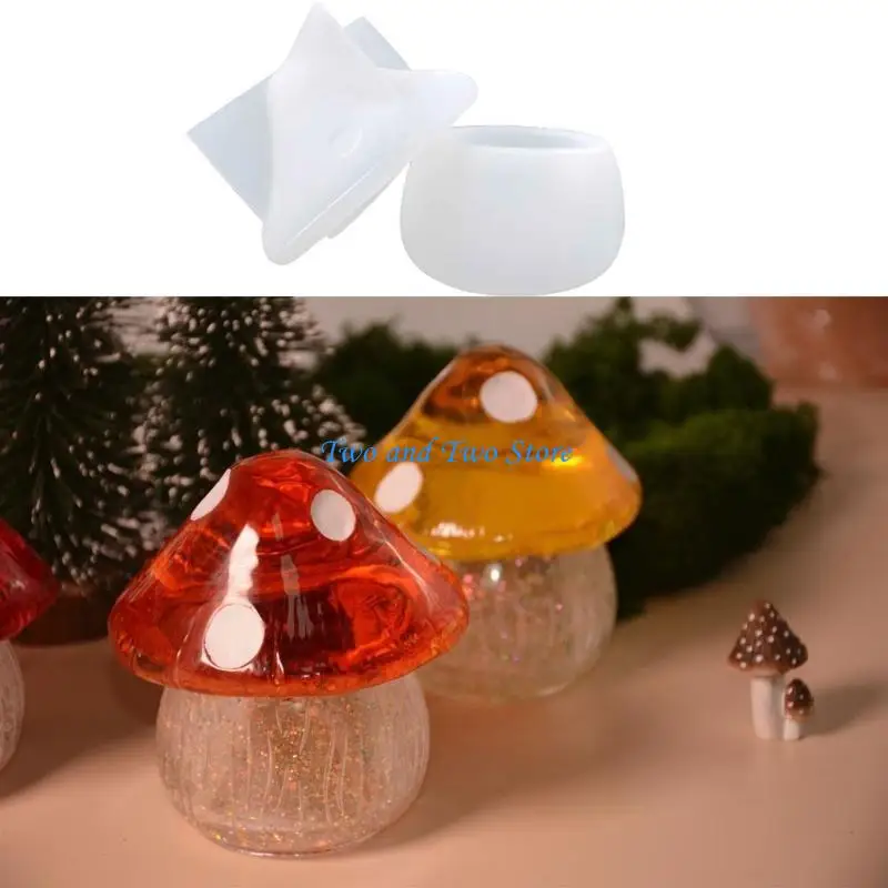 HX6F Crystal Storage Box Silicone Mold Sugar Trinkets Box Making Jewelry Box DIY