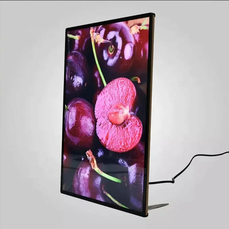 Heißes Produkt Aluminium rahmen Menü Board Display LED hinter leuchtete Licht box magnetische Werbung Licht box