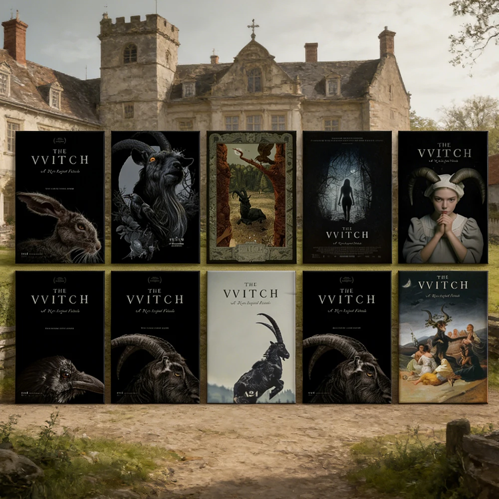 The Witch A New England Folktale Canvas Poster HD Vintage Horror Movie Wall Art Phillip Goat Demon Home Bedroom Aesthetic Decor