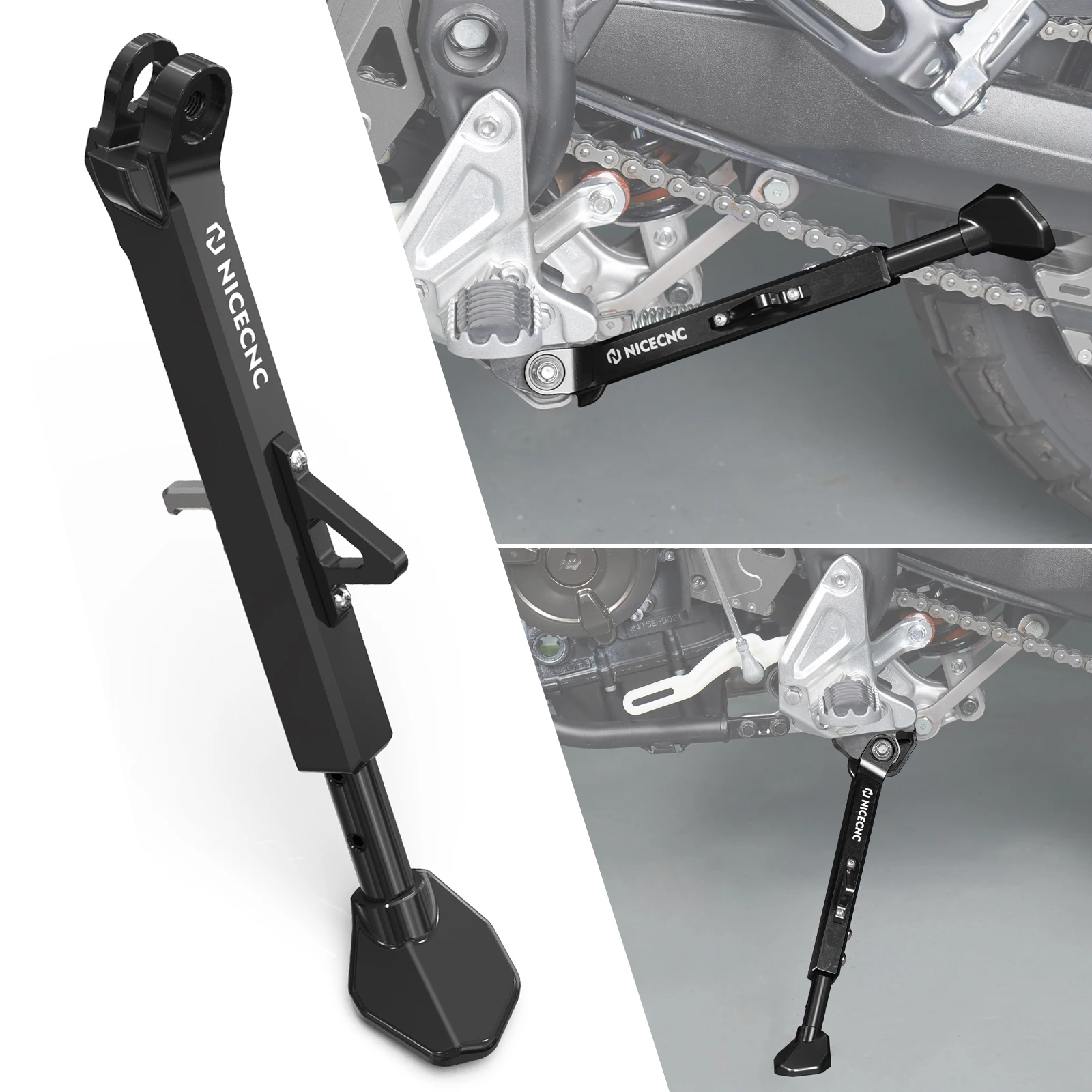 Motorcycle Sidestand Adjustable Kickstand for Yamaha Tenere 700/Rally Edition XTZ700 2019 2020 2021 2022 2023 2024
