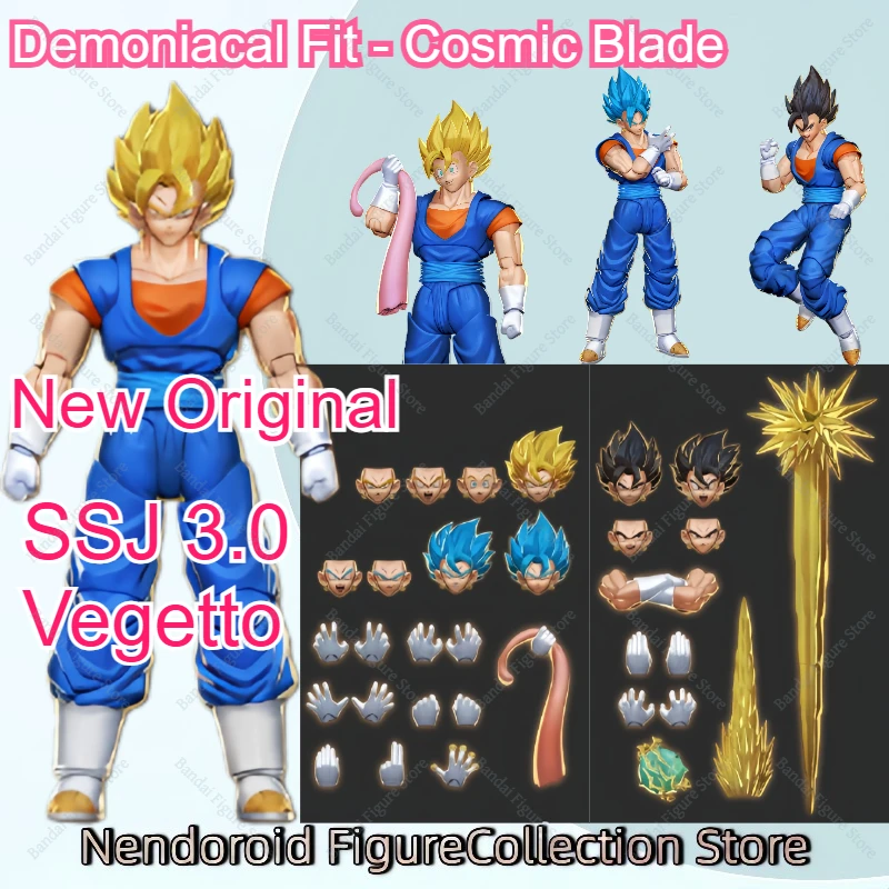 

New Original Demoniacal Fit Cosmic Blade SHF Dragon Ball SSJ 3.0 Vegetto Anime Action Figure Collection Model Toy Gift