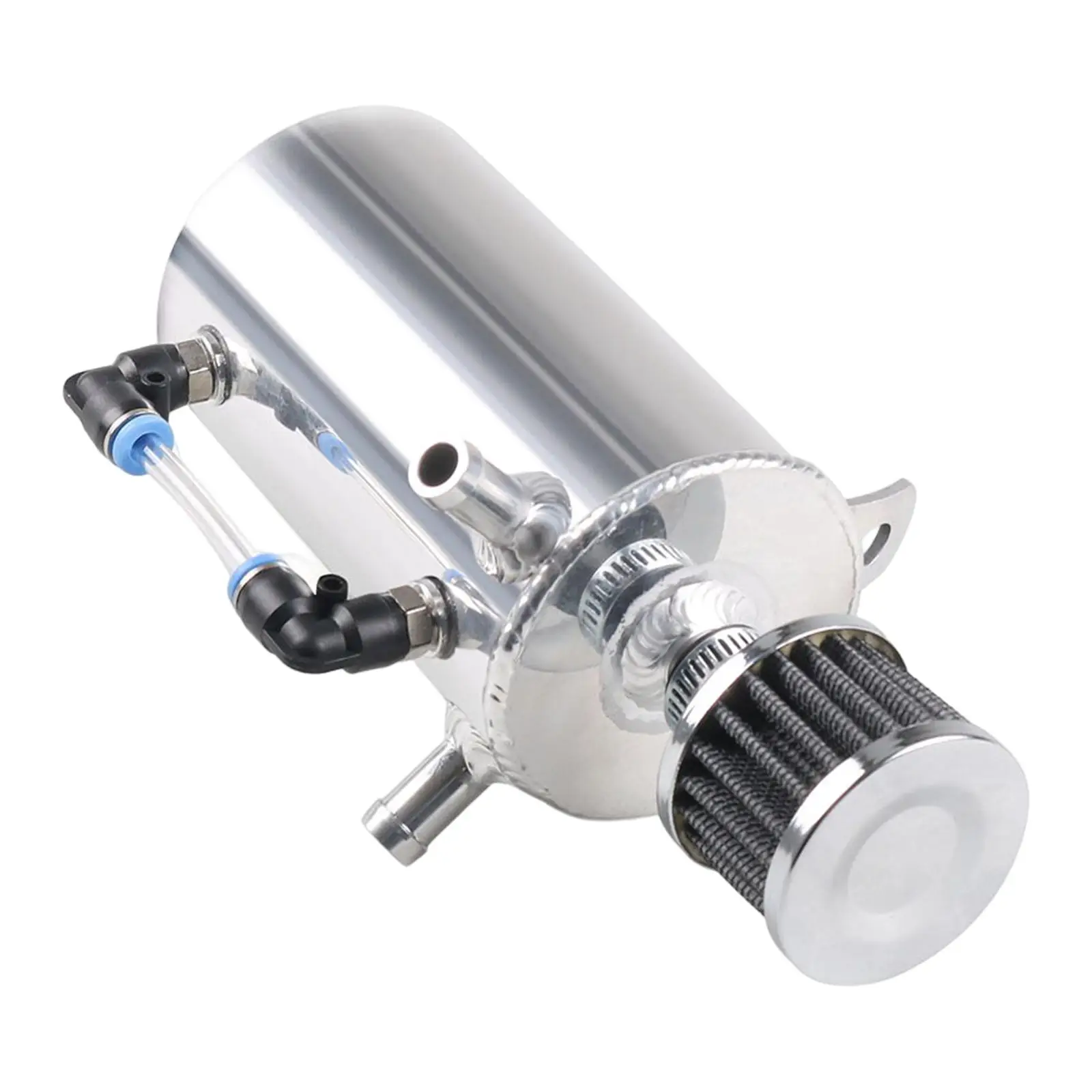 

Автомобильный масляный бак с модифицированным сапуном из алюминия, 500 мл, сепаратор воздуха и масла, серебристый компактный бак, резервуар, комплект масляного бака