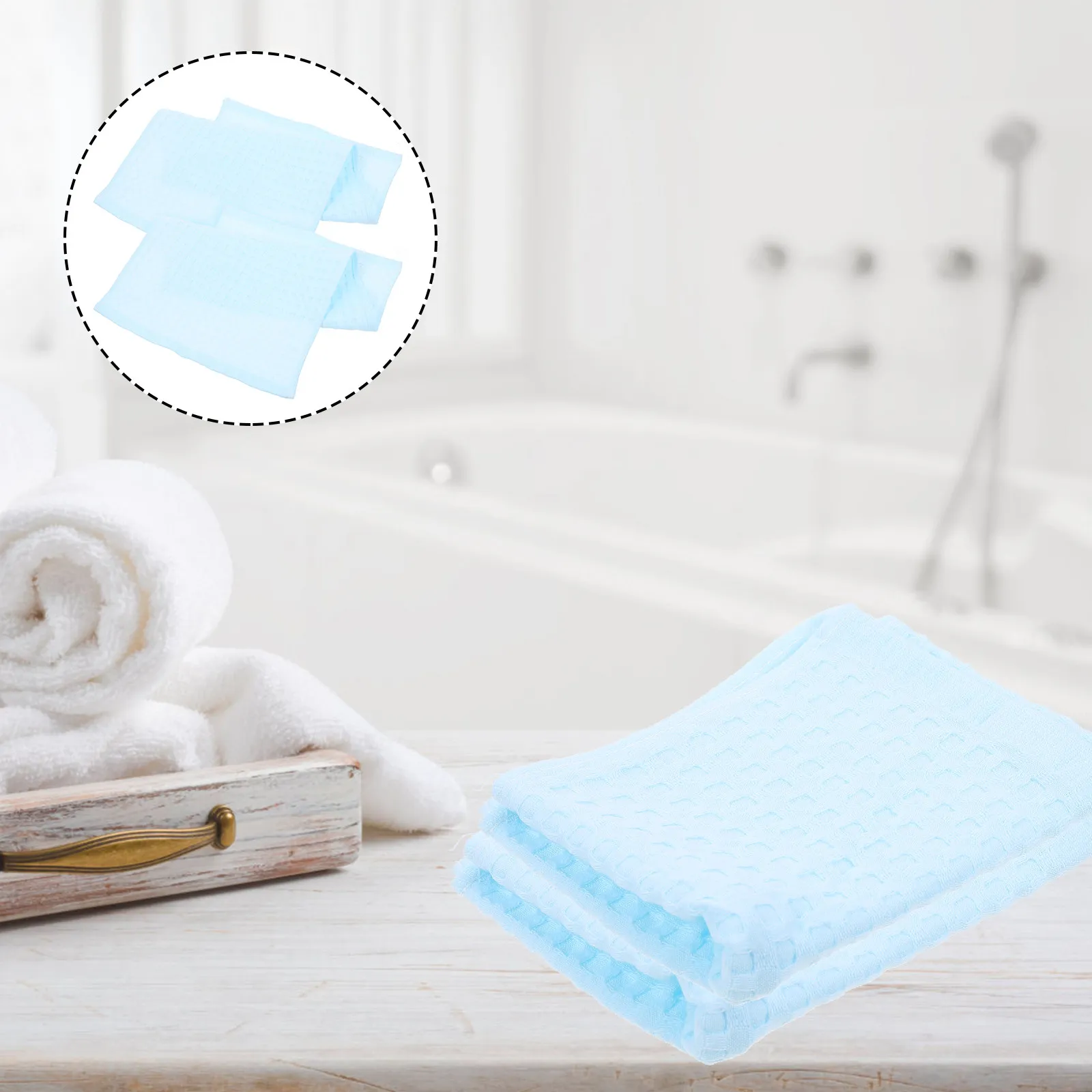 2Pcs Gentle Cotton Waffle Baby Towels for Face Cleaning Burp Cloths Newborn Washcloths Makeup Remover Towel Soft Absorbent Hand