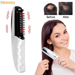 2 in1 Electric Hair Straightening Massage Comb Vibration LED Red Light Therapy Scalp Brush Hair Growth Body Massage Head Relieve