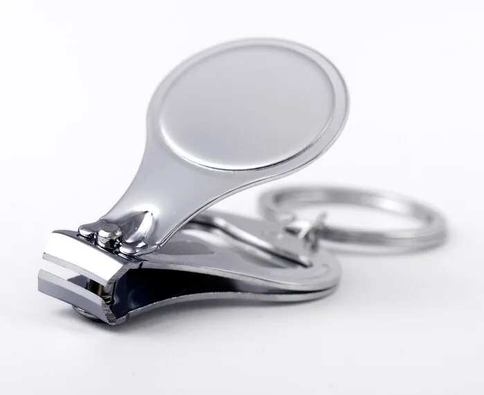 1 Piece Small Foldable Stainless Steel Nail Clippers Key Chain Cutter Trimmer Metal Keychain Opener Key Ring 17084