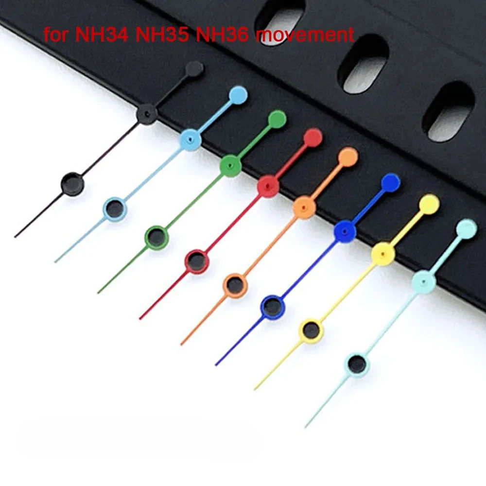 12mm Second Hand Red/Blue/Green/Yellow/Black Watch Hands Mechanical Watch Pointers for NH34 NH35 NH36 Movement Modified Diy Part