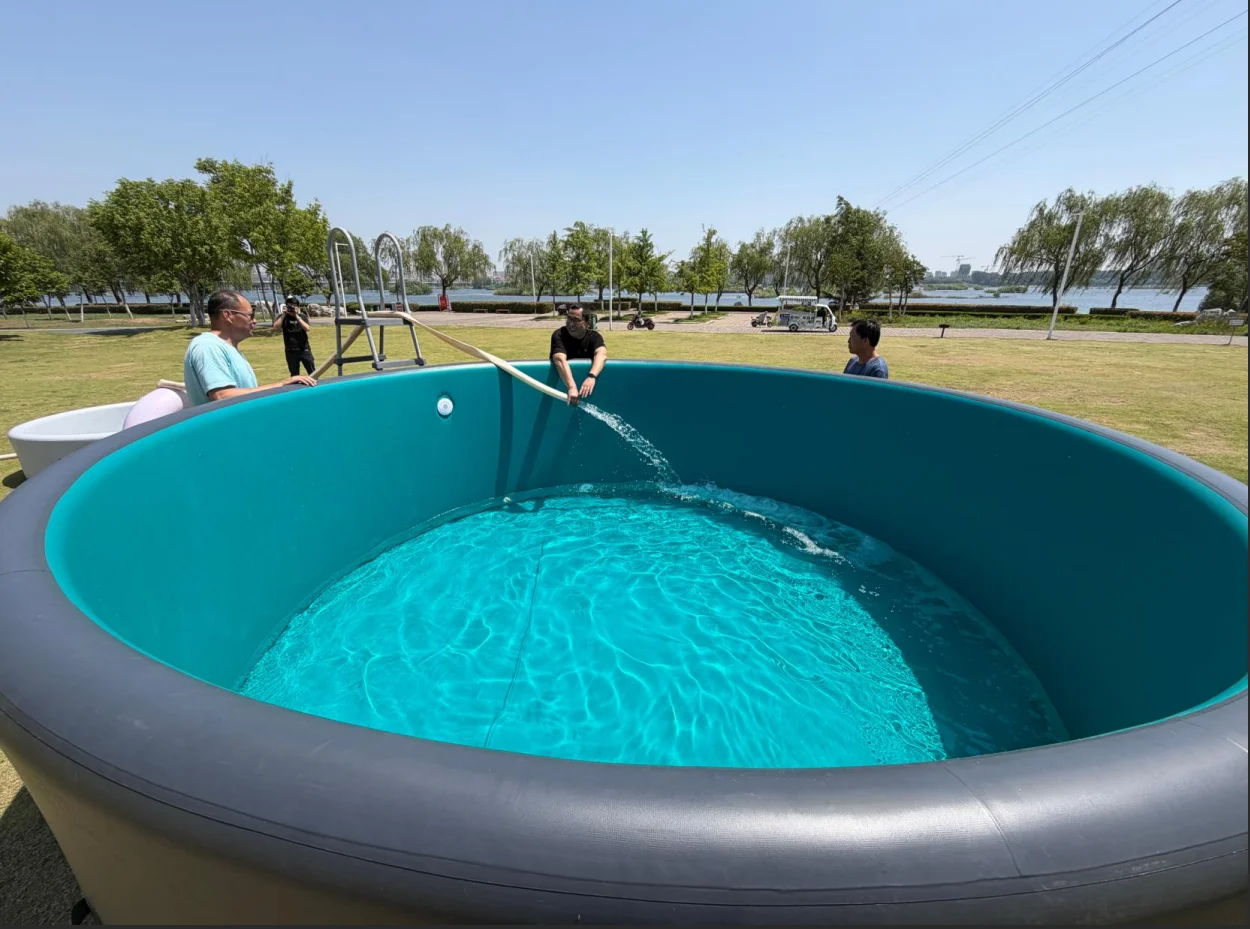 Extra Large PVC Inflatable Swimming Pool for Adults and Children Thickened Outdoor Family Bucket for Baby Water Play - view 3