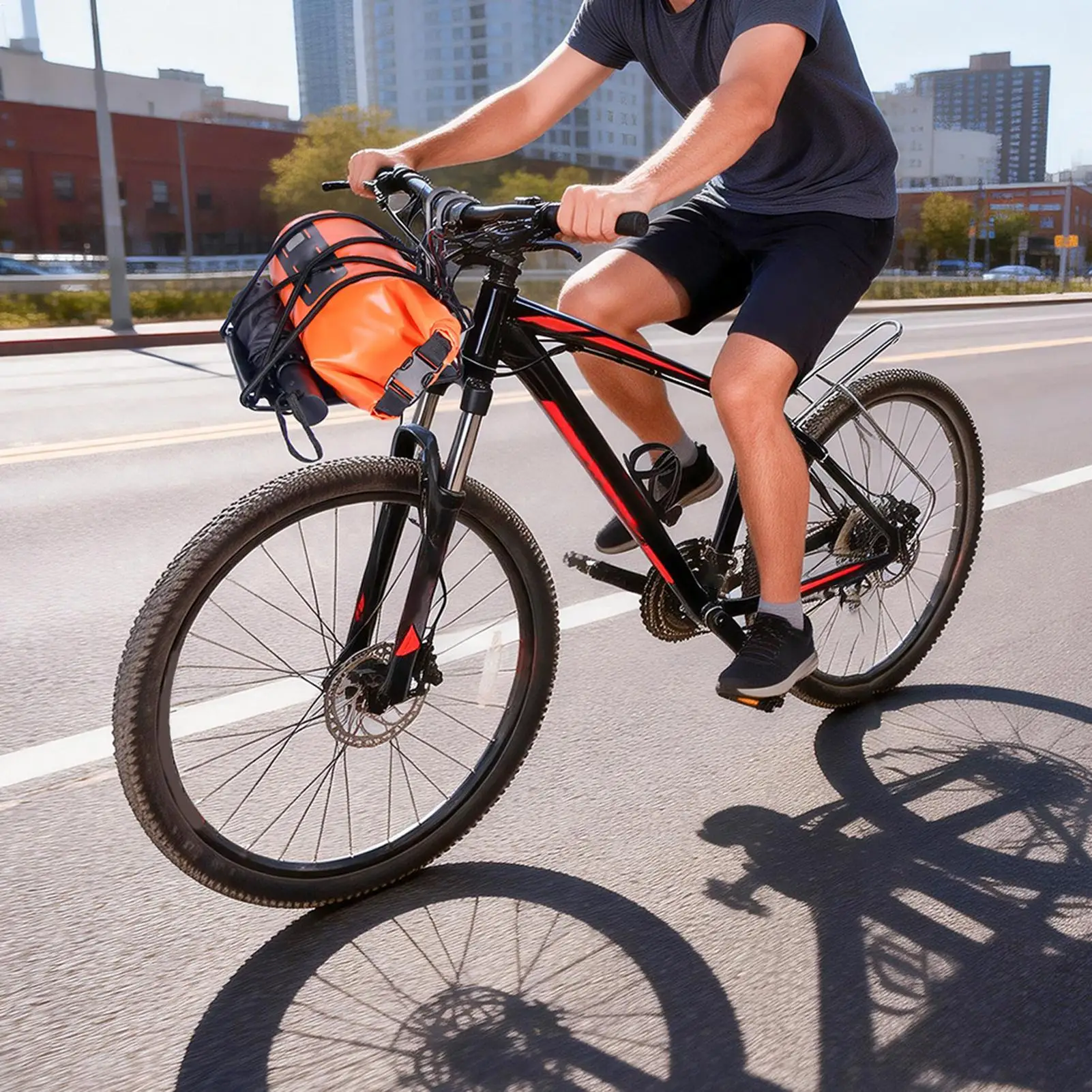 Bicycle Front Rack Universal No Scratch Metal Heavy Duty Front Mount Luggage Cargo Shelf For Daily Commuting Outdoor Travel