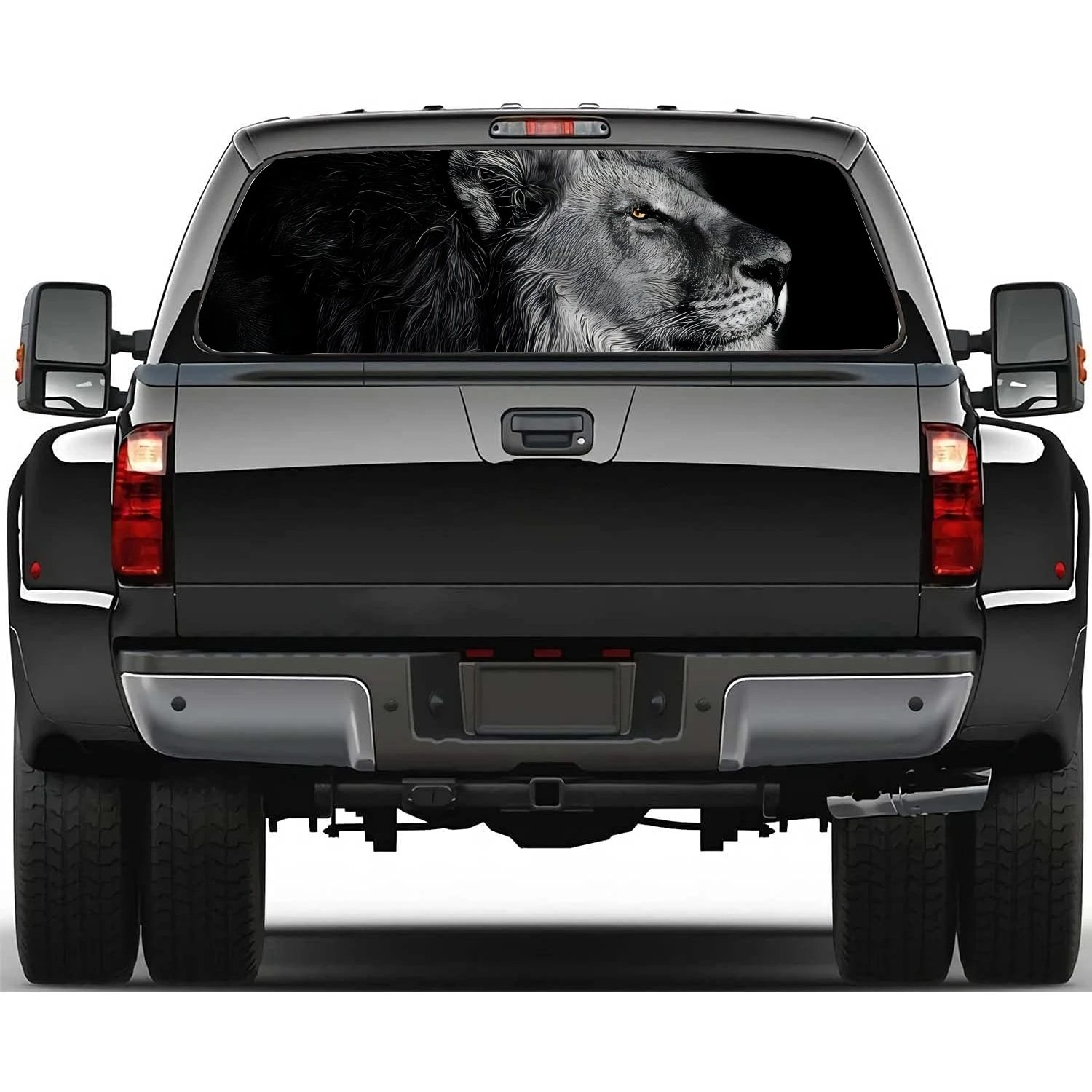 

Wild animal lion Car Window Decal Graphic Decoration Truck Semi-transparent Vinyl Universal Wrap Self-adhesive Sticker