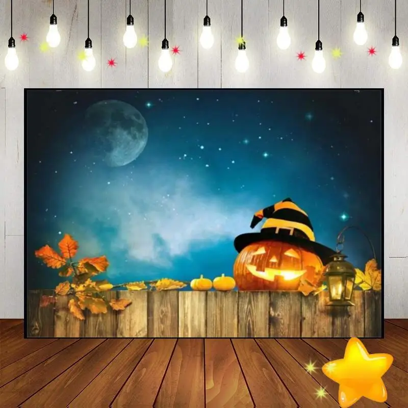 Halloween Skull Background Photography Backdrops Banner Custom Birthday Backdrop Witch Baby Shower Goblin Photo Clown Castle Old