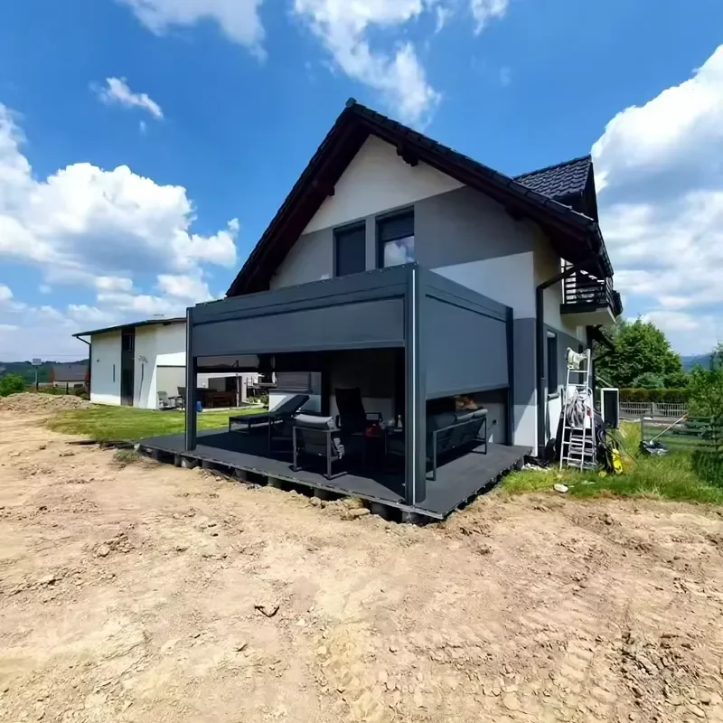 The Aluminum Case of Pergola an Easily Assembled Ecological Sunshine House for Garden Gazebo
