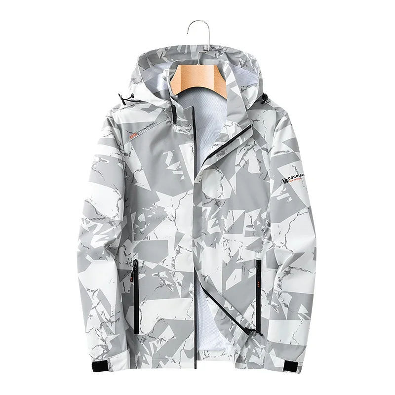 

Men's Camouflage Jacket 2024 New Spring and Autumn Casual Fashion Outdoor Waterproof Training Windbreaker Men's Hooded Coat