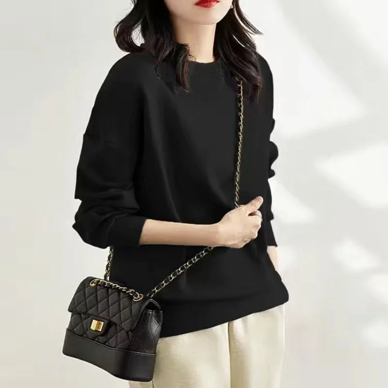 ผู้หญิงคอยาวแขนยาวหลวมHoodies Plusขนาดพิมพ์แฟชั่นคลาสสิกสบายๆเดินทางเสื้อXQ154