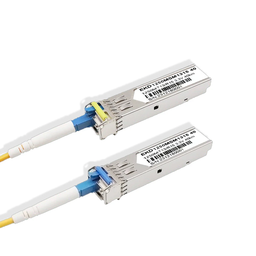 2-Pack 1.25G Sfp Optische Transceiver 1000base-lx/Lh, 1310nm Smf, Tot 20Km Dual Lc Single-Mode Fiber Module 0 ~ 70 ℃