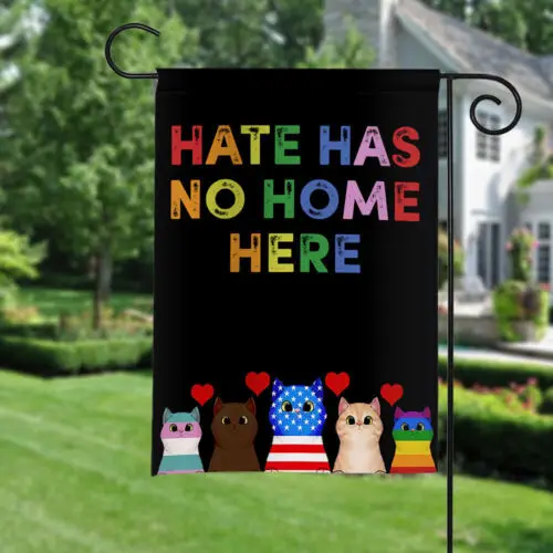 

Hate Has No Home Here Garden Flag, Equality Double Sided Garden Flag