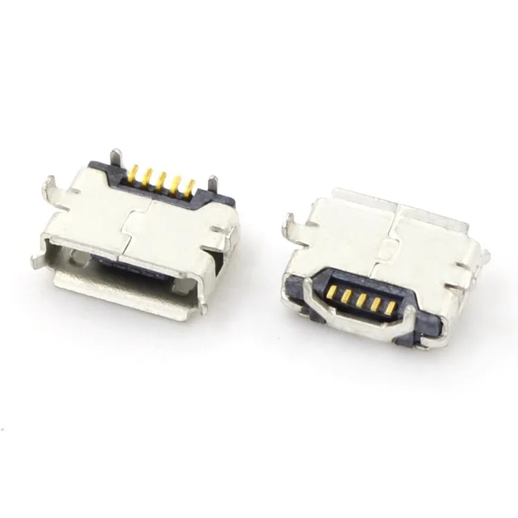 MICRO5Pin Calf Horn with side usb four-pin data cable adapter female socket smt connector