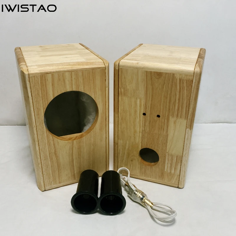 IWISTAO HIFI Scaffale da 6,5 pollici Scaffale per altoparlanti vuoto in legno massello Gamma completa 1 paio stile italiano invertito da 16,5 litri per amplificatore valvolare