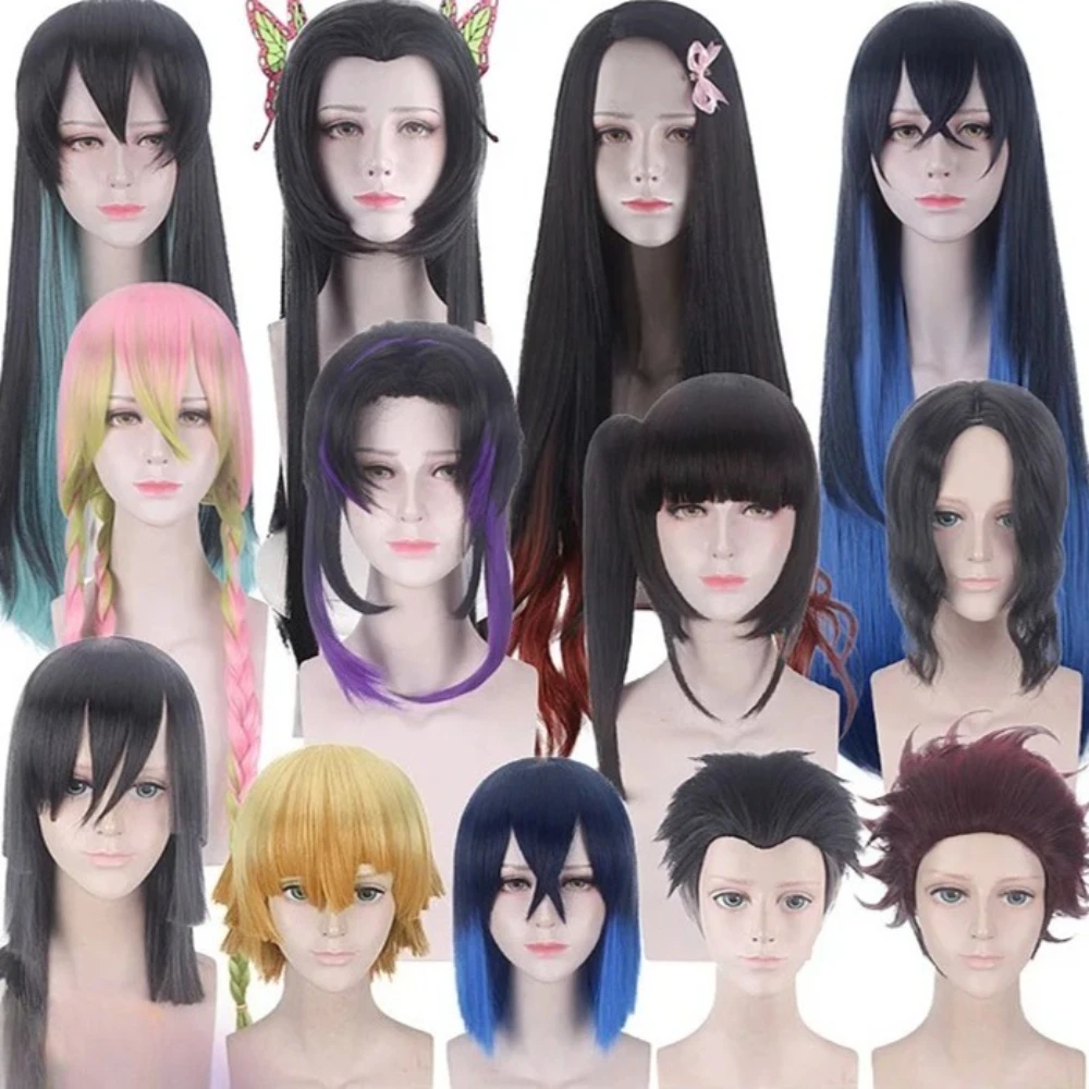 

Synthetic Wig Anime Costume Cosplay Hair Heat Resistant Fiber Halloween Party Dress Up Long Short Layered Hairpieces Unisex