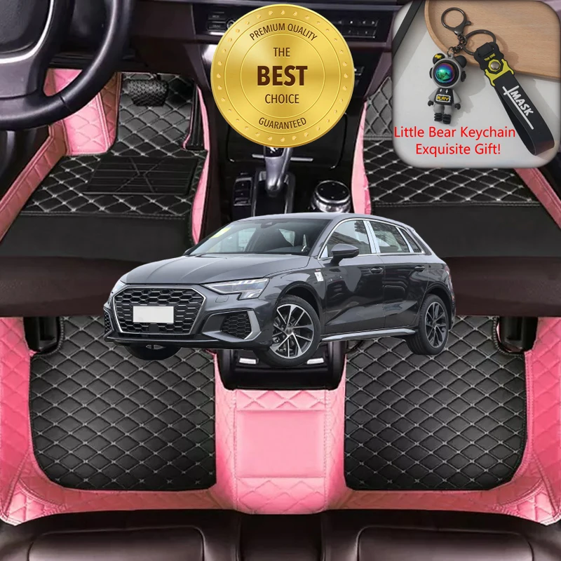 

Автомобильные коврики на заказ для Audi A3 2000-2025 Hatch/Sportback, роскошные автомобильные аксессуары, автомобильные коврики с левым/правым рулем