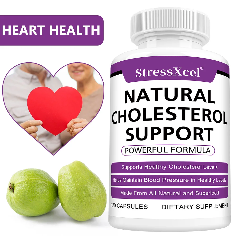 

Cholesterol Supplement - Helps Promote Blood Circulation, Maintain Healthy Cholesterol, and Balance Blood Pressure, 120 Capsules