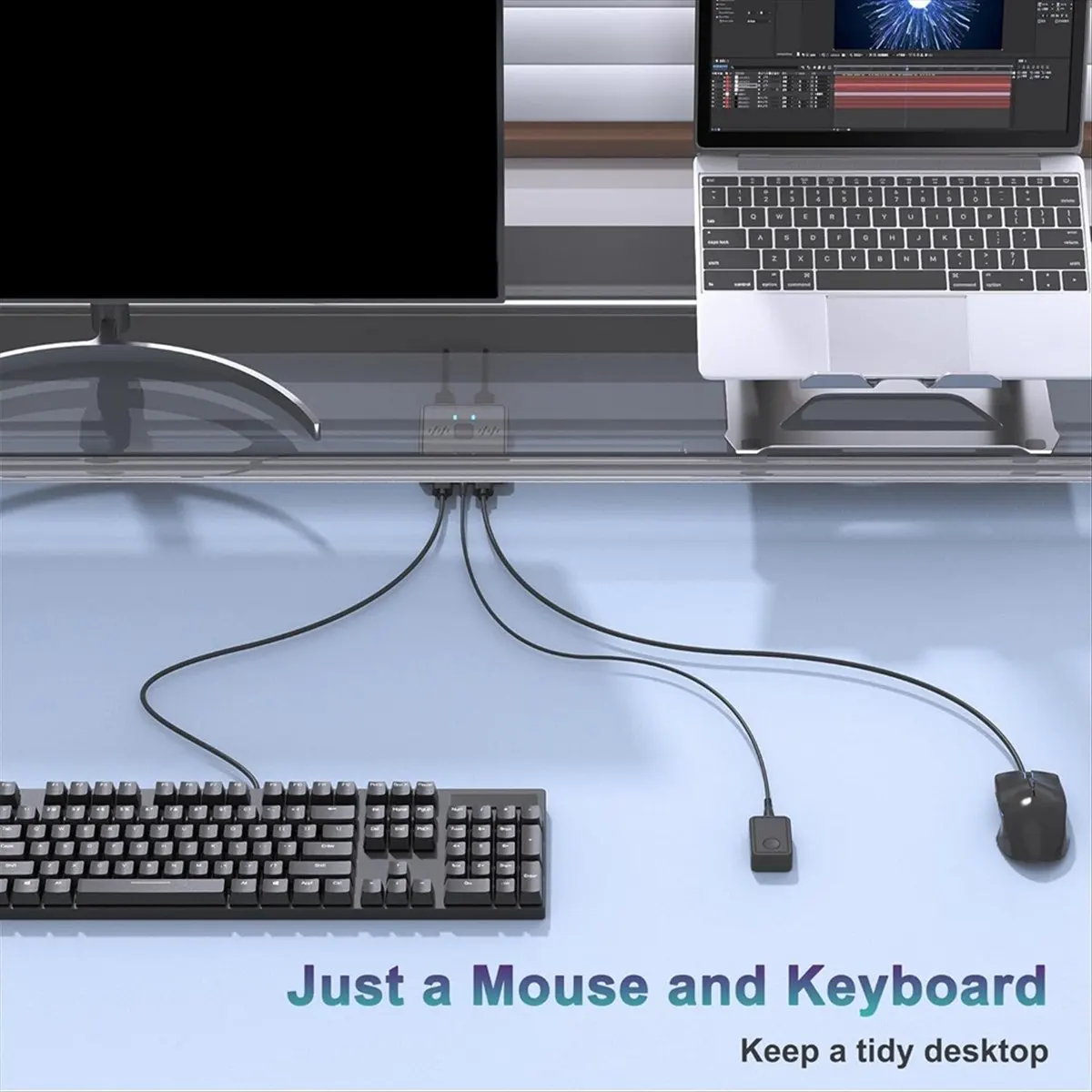 مفتاح USB 2 في 2 مخرج، مشاركة لوحة المفاتيح، الماوس، الطابعة، الماسح الضوئي، كاميرا ويب بين جهاز كمبيوترين، مع وحدة تحكم خارجية #3