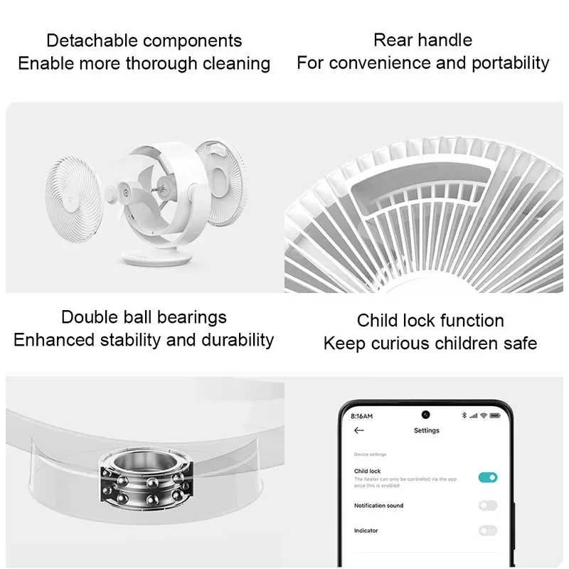 Original Xiaomi Mijia DC Inverter Desktop Zirkulationsventilator Smart Dreidimensionaler leichter Desktop-Elektroventilator Mi Home App
